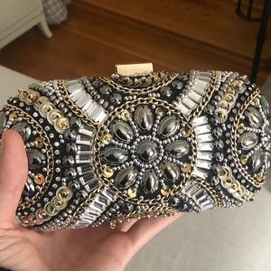 Aldo Beaded Box Clutch